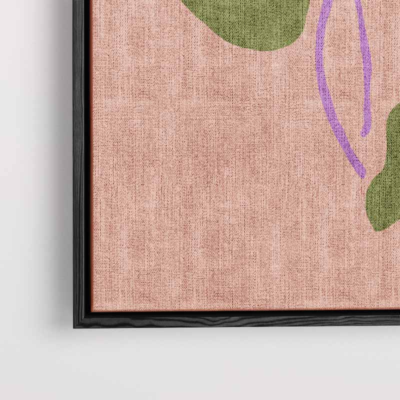 Vrolijke Paarse Bladeren Kunstwerk-canvas-dibond-plexiglas-wanddecoratie-WallArtistic