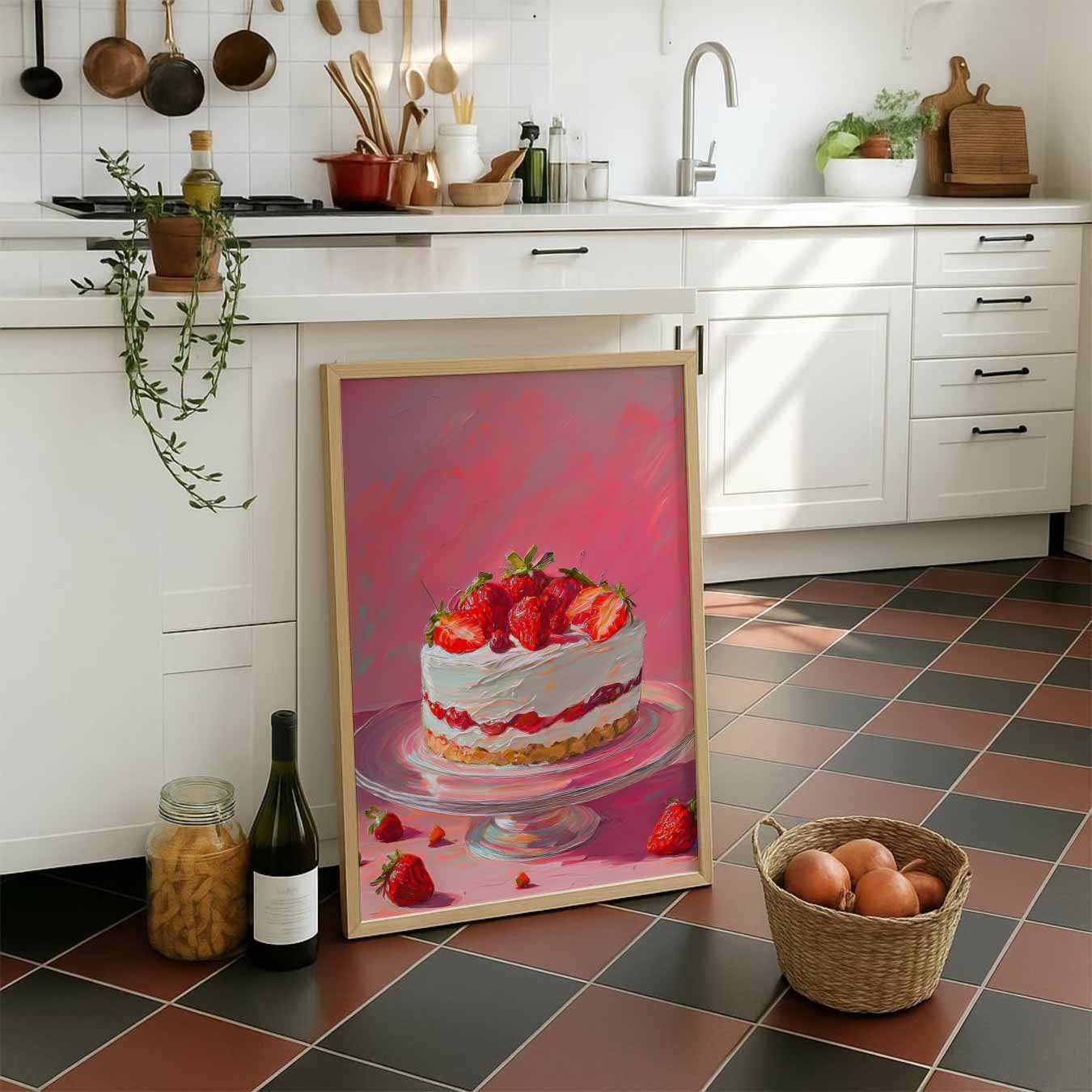 Aardbeien Romantiek Poster