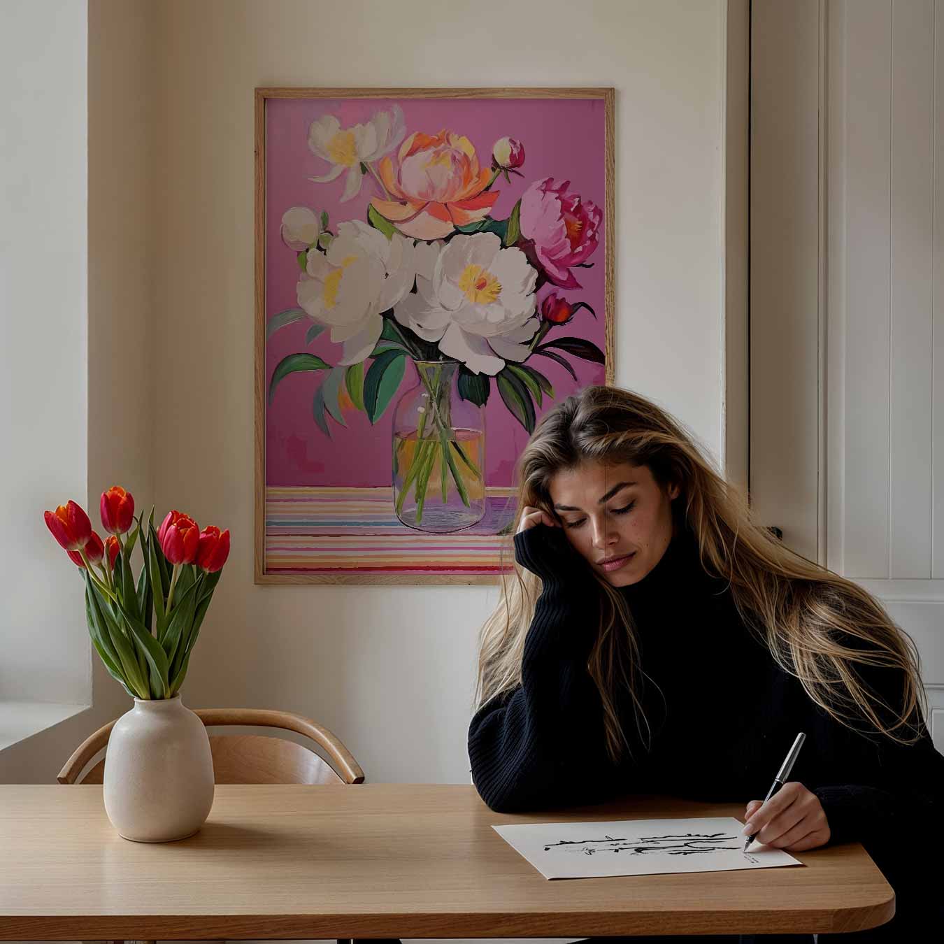 Elegante Bloemenpracht Poster