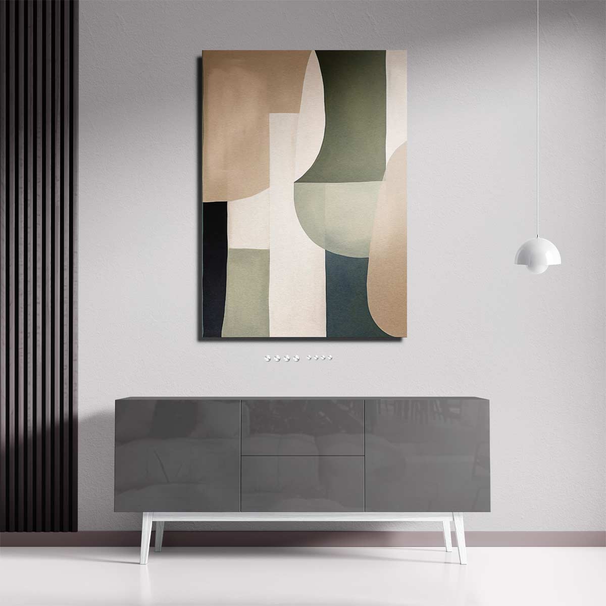 Abstracte Harmonie in Aardetinten Kunstwerk-canvas-dibond-plexiglas-wanddecoratie-WallArtistic