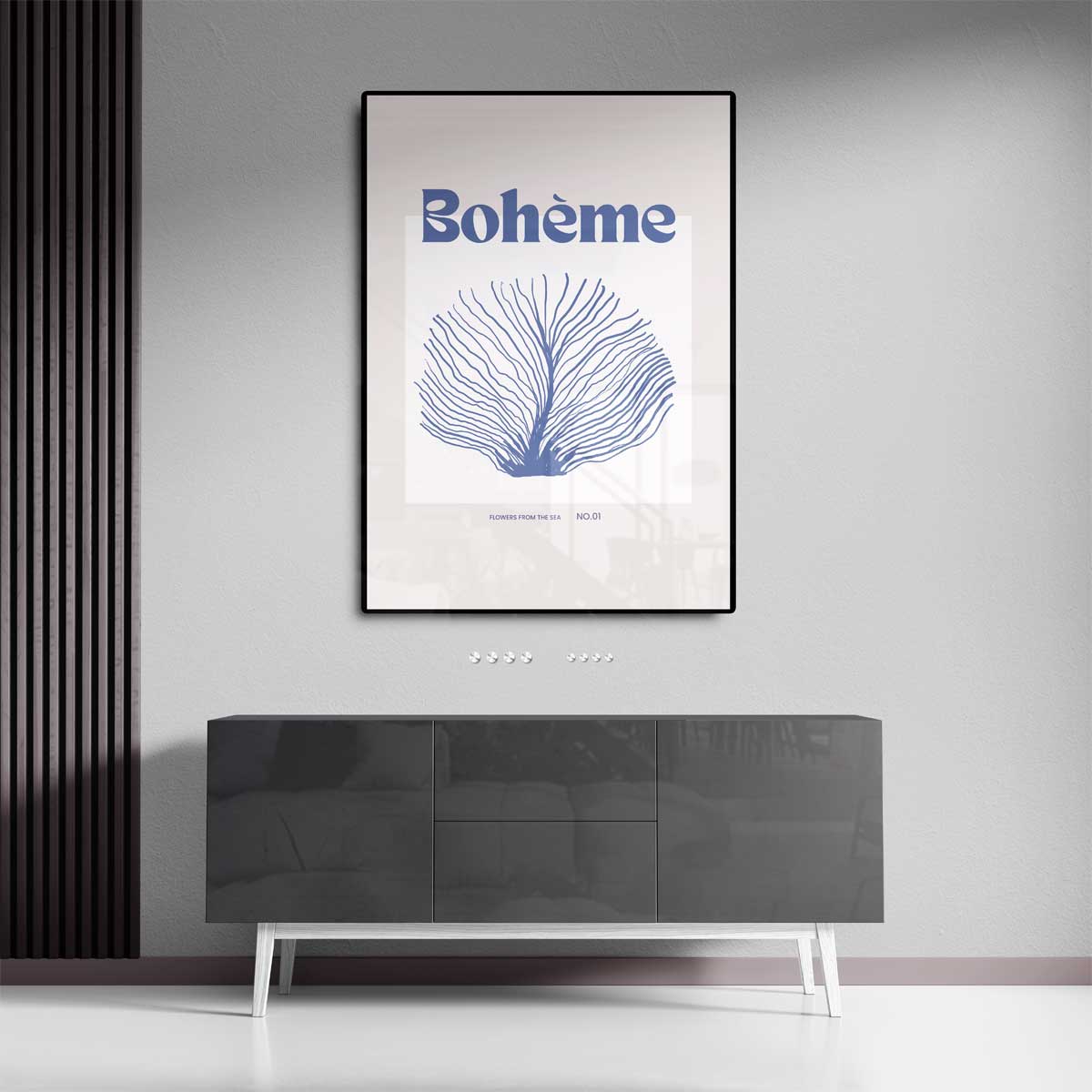 Bohème Flowers from the Sea No.01 Kunstwerk-canvas-dibond-plexiglas-wanddecoratie-WallArtistic