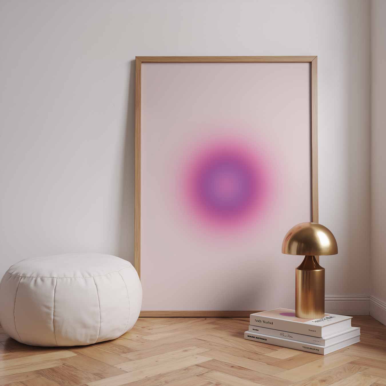 Roze Aquarel Cirkel Poster