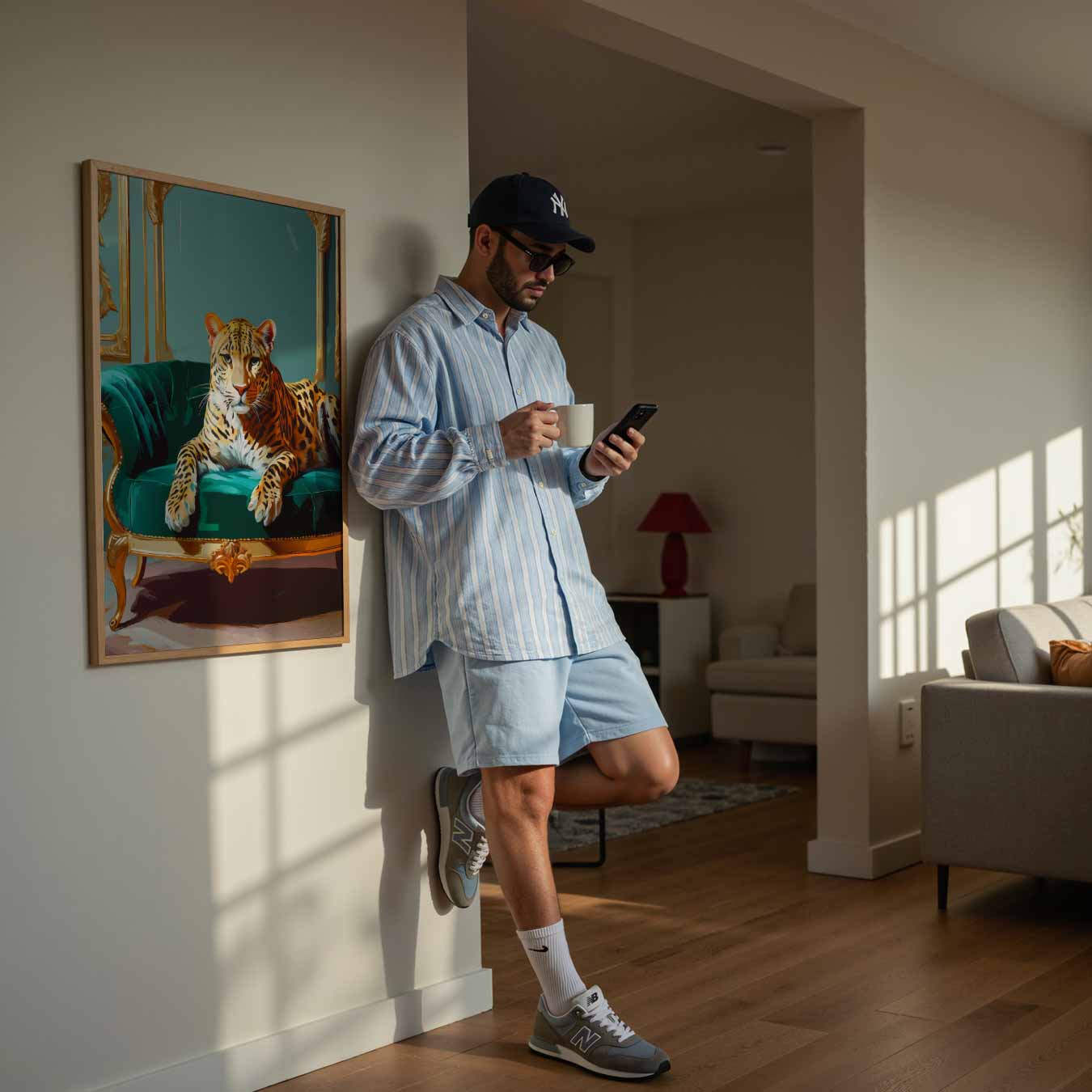 Luxe Leopard Lounge Poster-WallArtistic