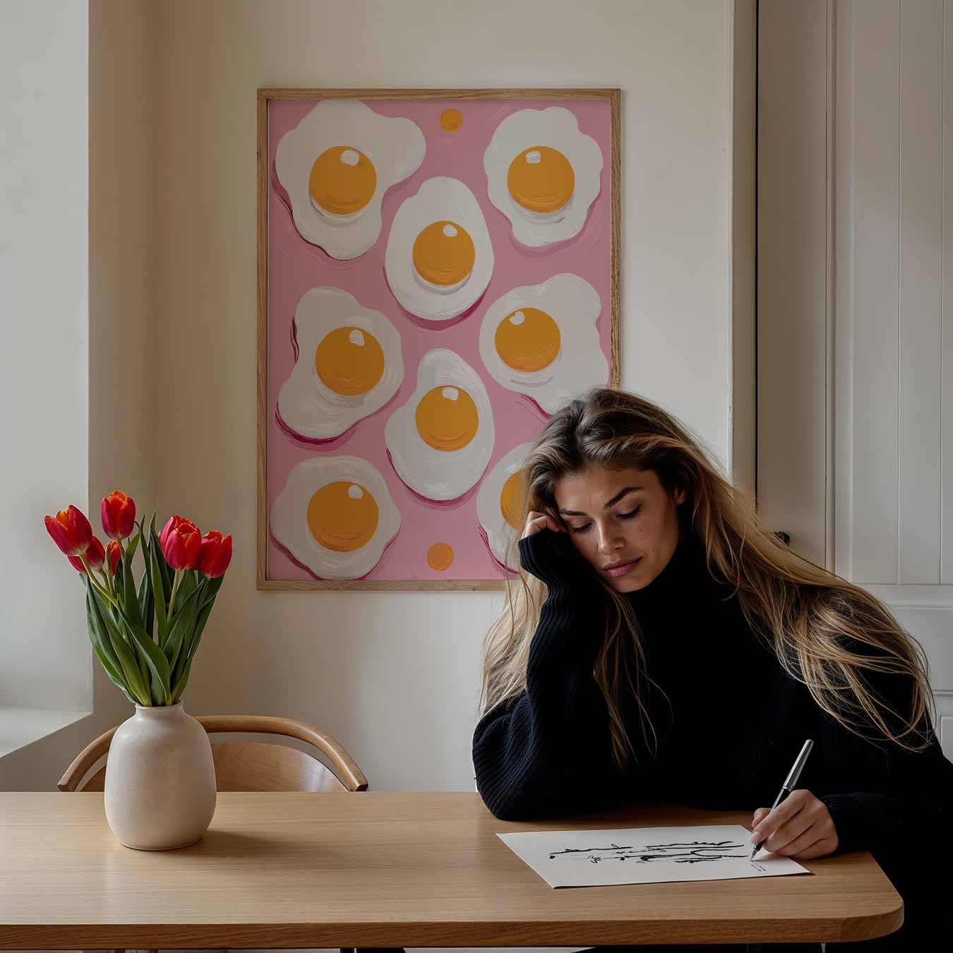 Vrolijke Eieren Wandkunst Poster