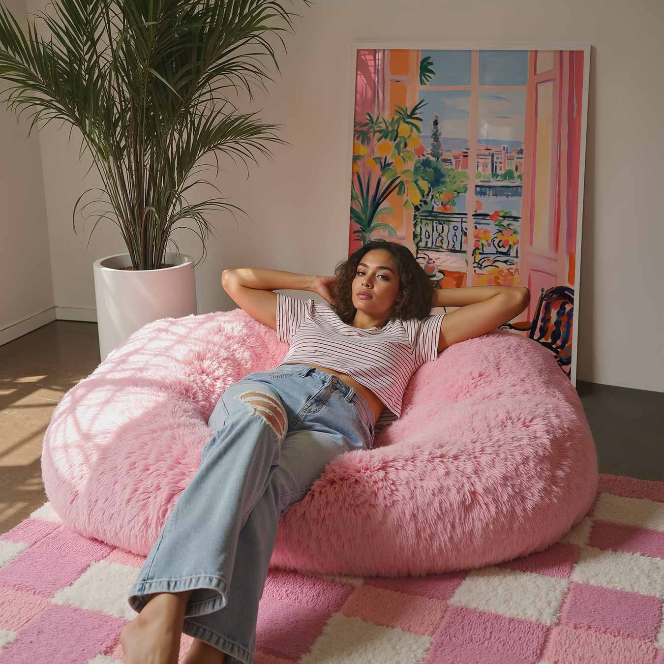 Zonnig Uitzicht Vanuit de Salon Poster-WallArtistic