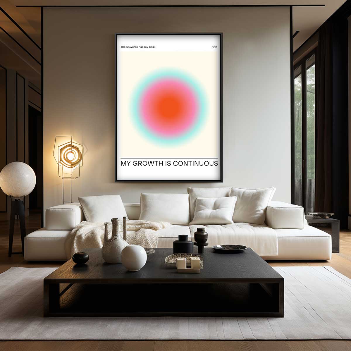 Kleurrijke Groei Cirkel Kunstwerk-canvas-dibond-plexiglas-wanddecoratie-WallArtistic