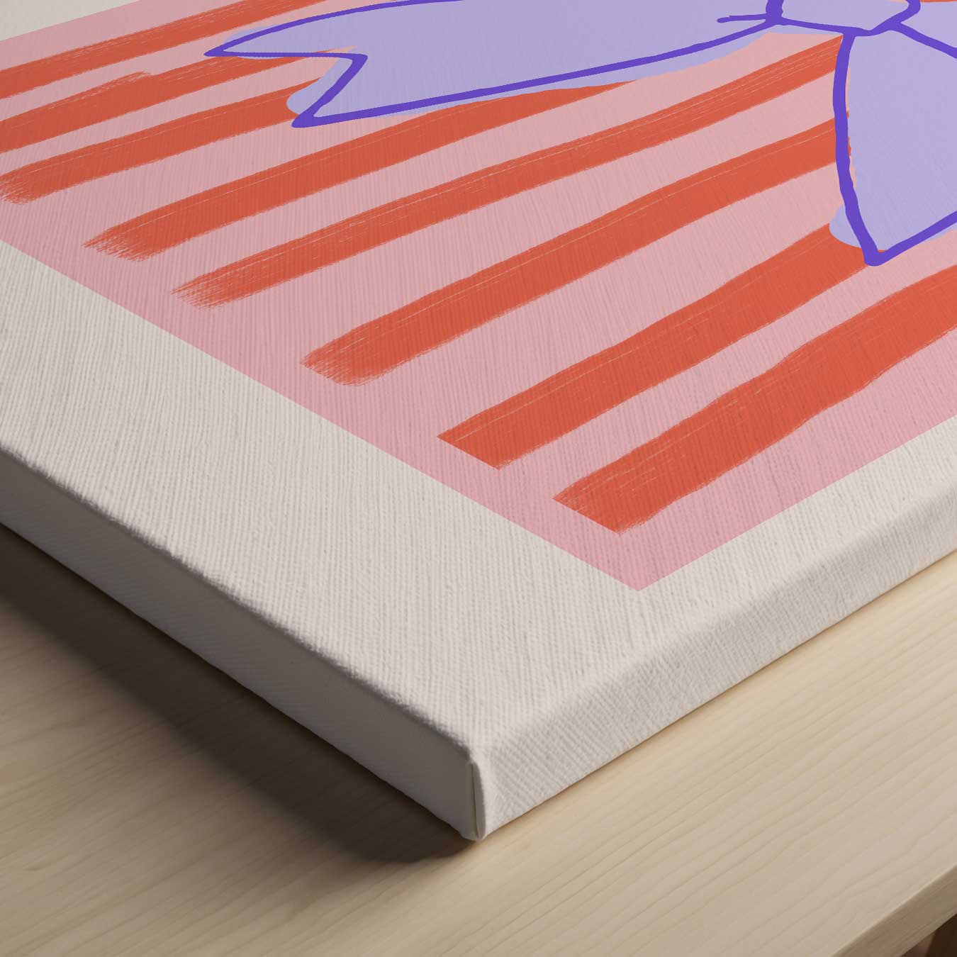 Vrolijke Strik met Strepen Kunstwerk-canvas-dibond-plexiglas-wanddecoratie-WallArtistic