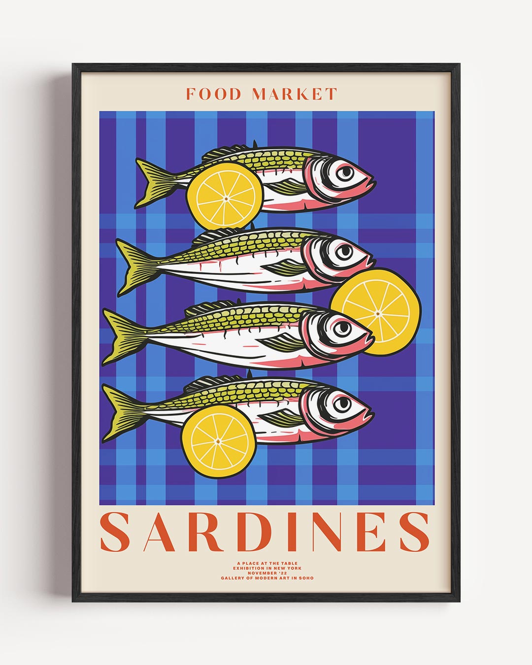Vintage Sardines Poster voor de Keuken Poster-WallArtistic