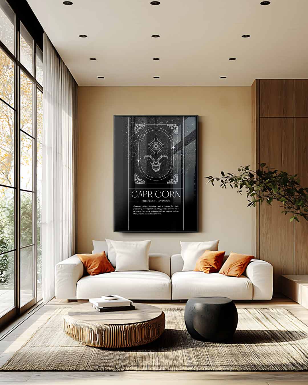 Moderne Steenbok Inspiratie Poster Kunstwerk-canvas-dibond-plexiglas-wanddecoratie-WallArtistic