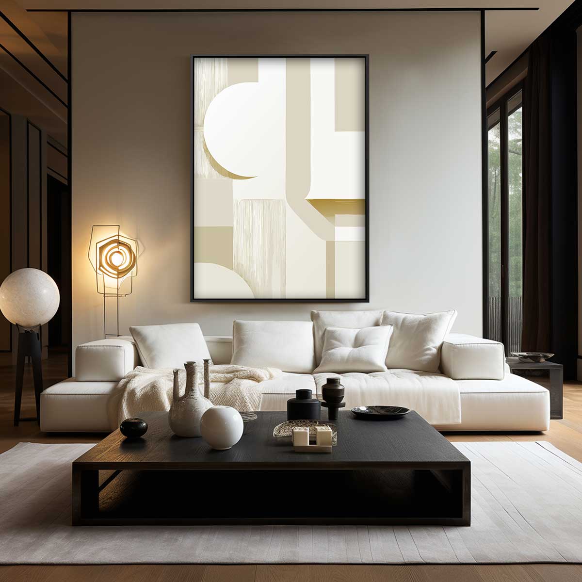 Abstracte Geometrische Druk Kunstwerk-canvas-dibond-plexiglas-wanddecoratie-WallArtistic