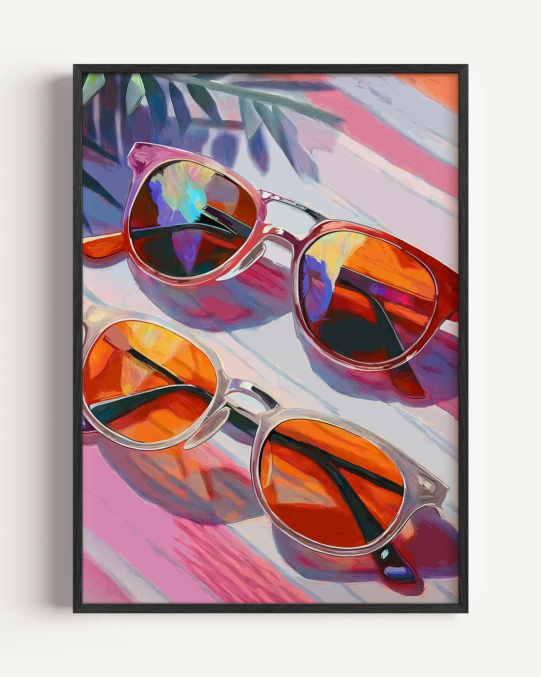 Zomerse Zonnebrillen Kunstposter-WallArtistic