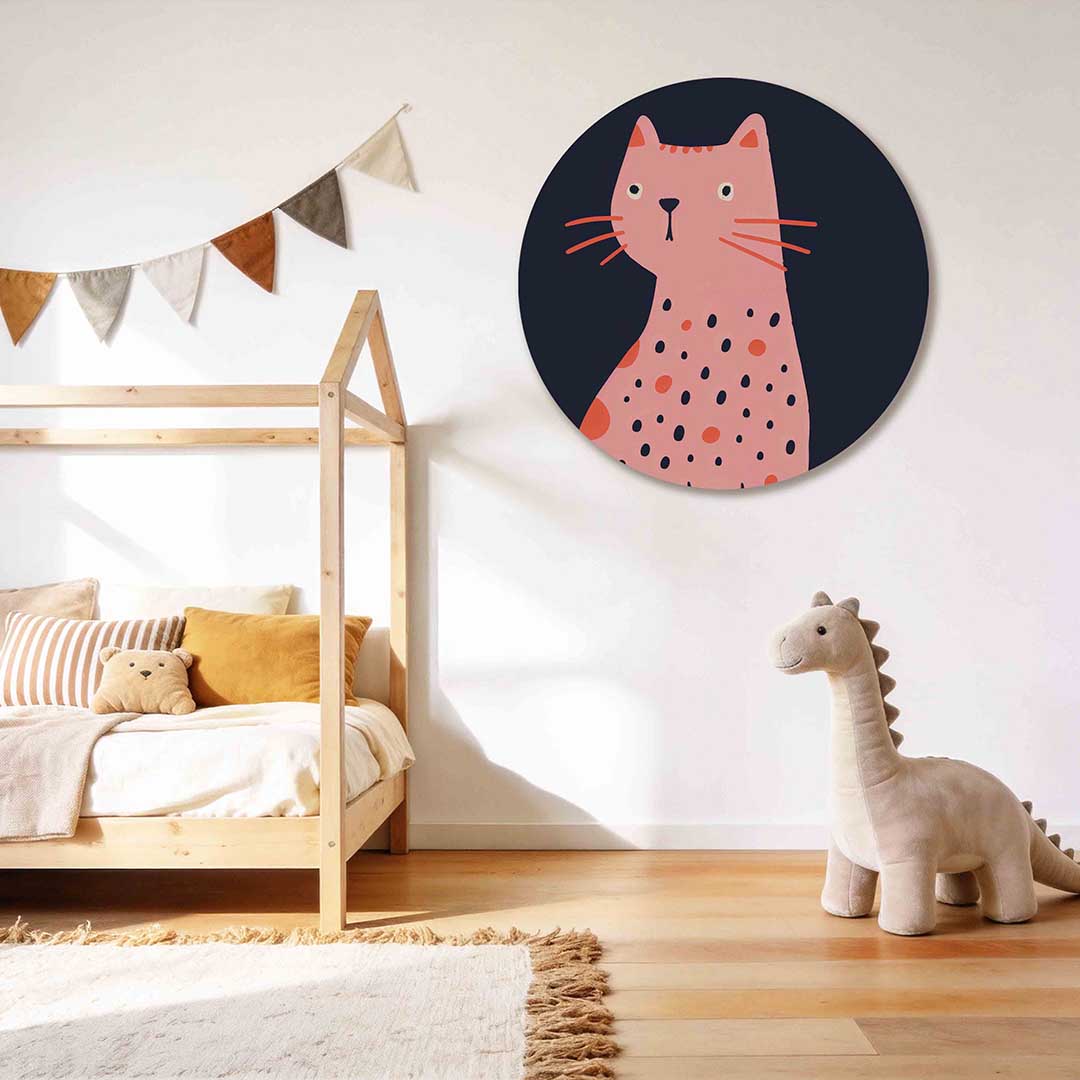Roze kat Muurcirkel