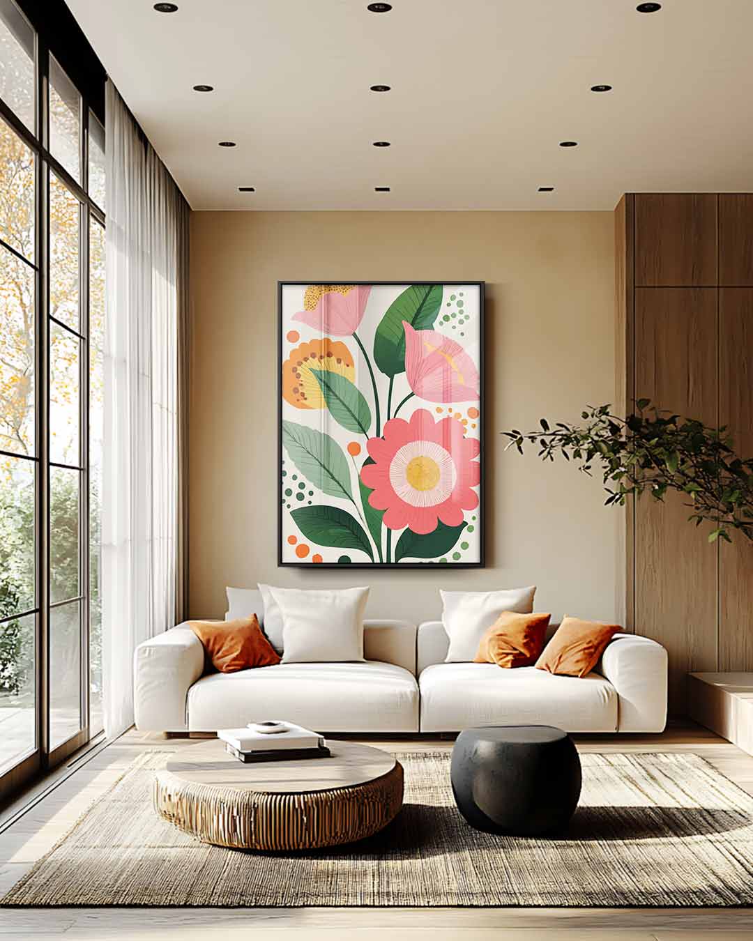 Bloemrijke Droom Kunstwerk-canvas-dibond-plexiglas-wanddecoratie-WallArtistic