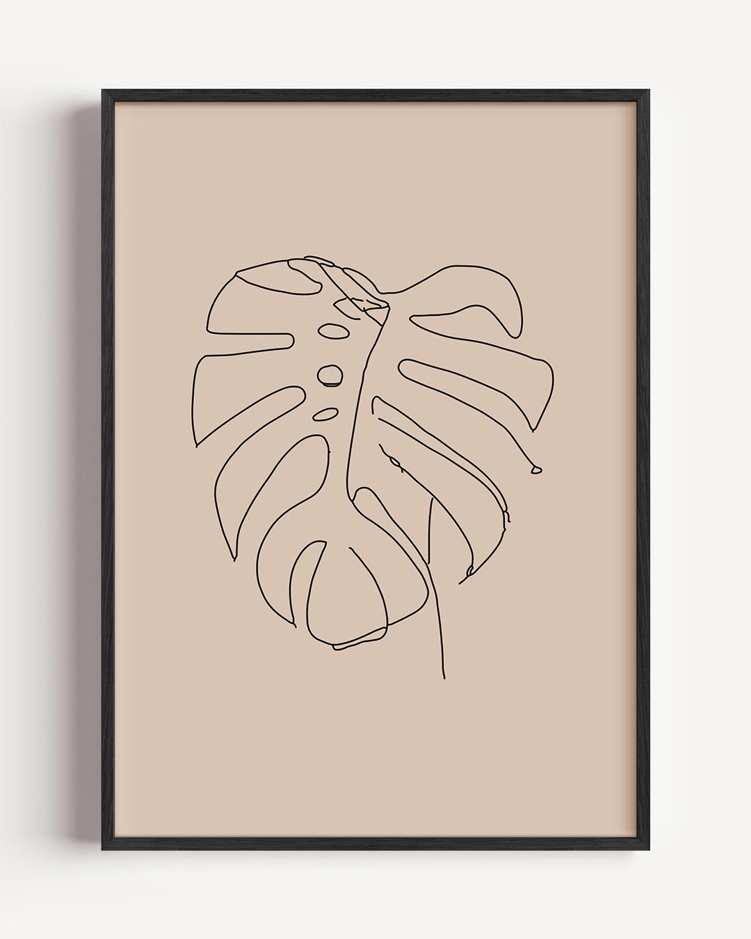 Moderne Monstera Lijntekening Poster-WallArtistic