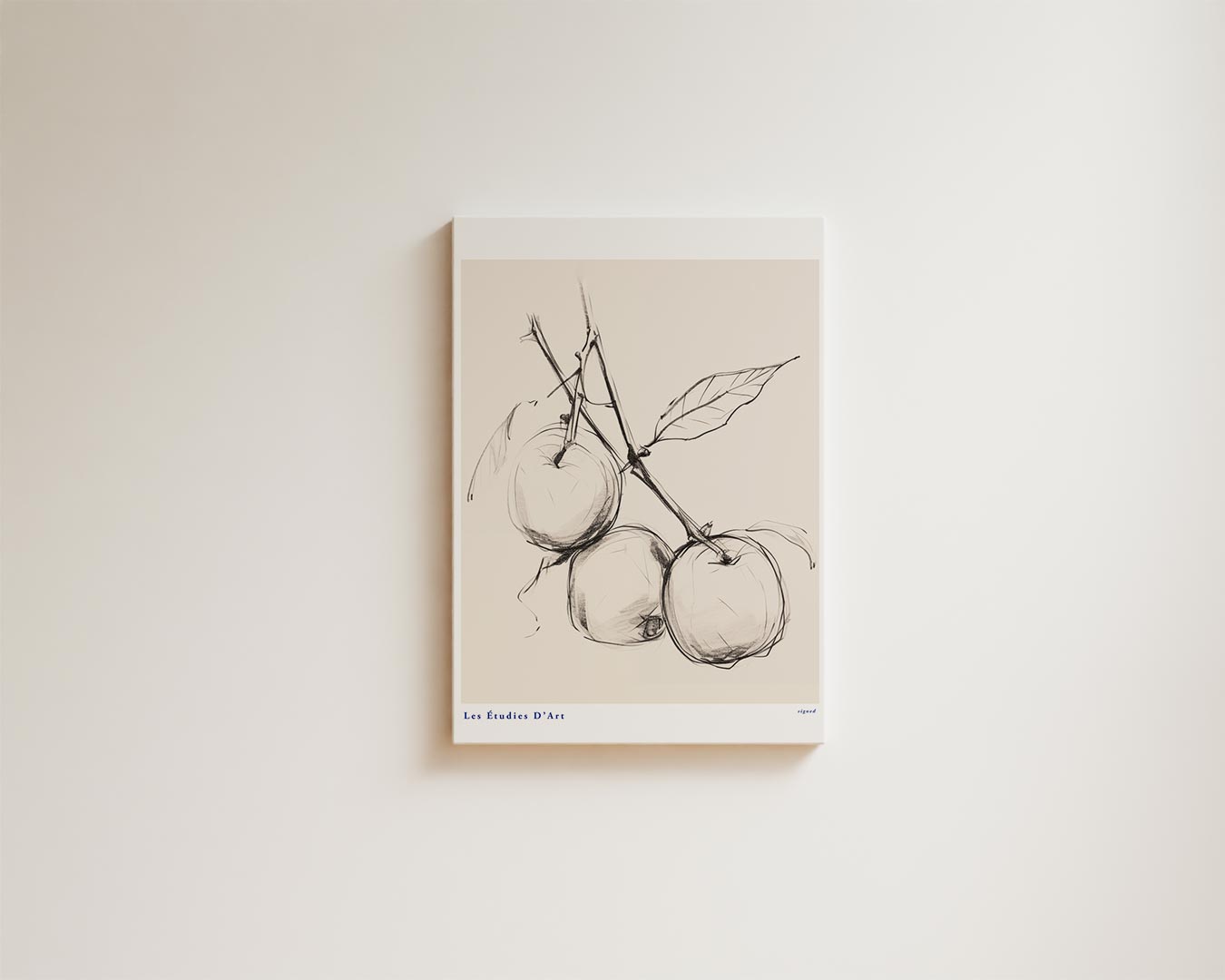 Simpele Schets van Appels Kunstwerk-canvas-dibond-plexiglas-wanddecoratie-WallArtistic