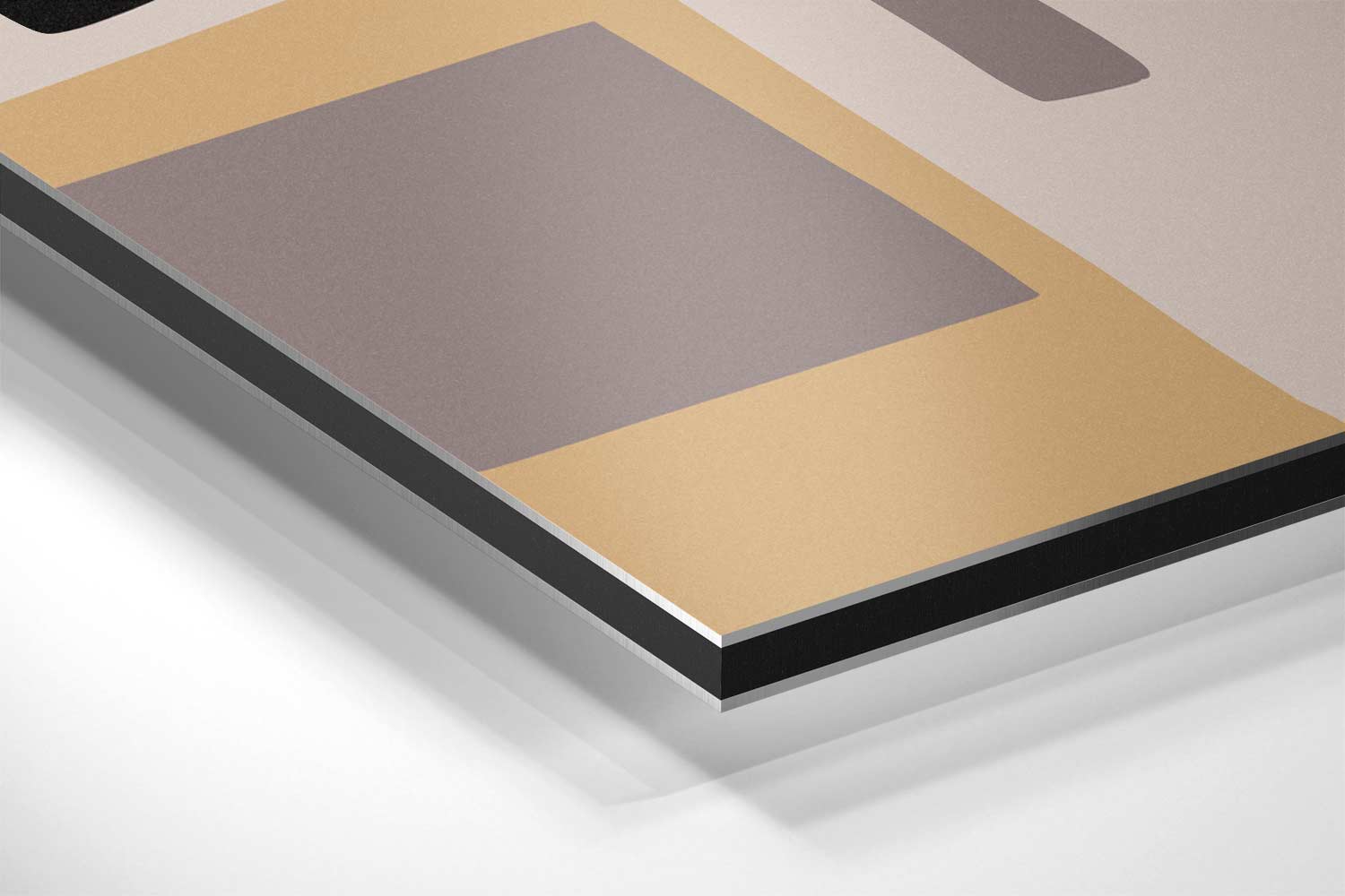 Abstracte Bruine Harmonie Kunstwerk-canvas-dibond-plexiglas-wanddecoratie-WallArtistic