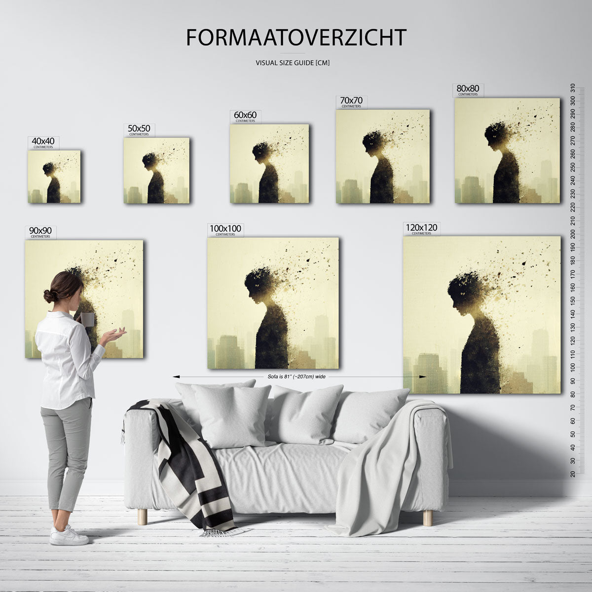 Vervagende silhouet Poster