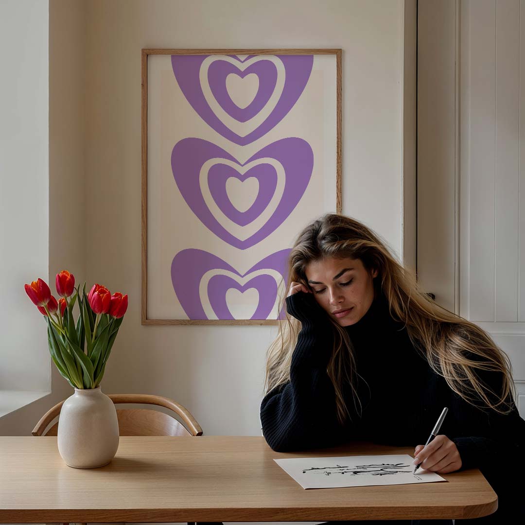Liefdevolle Hartjes Poster-WallArtistic