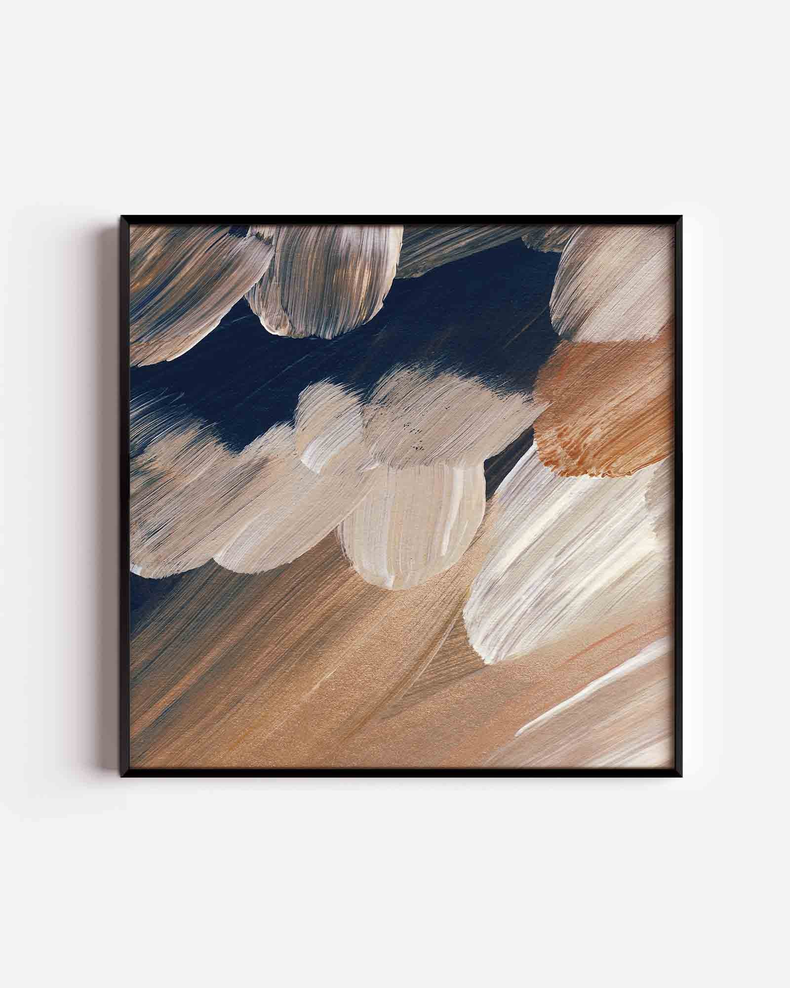 Abstracte penseelstreken Poster