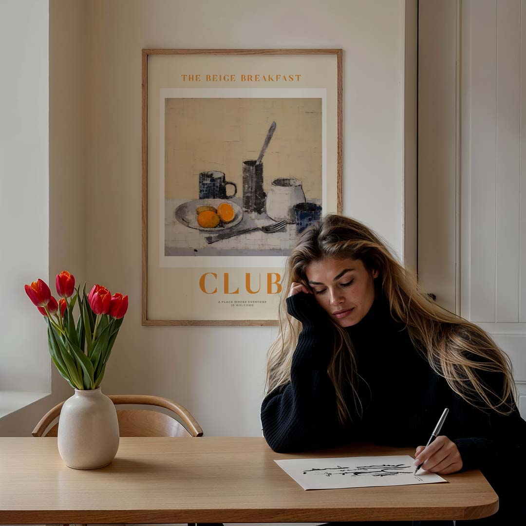 De Beige Ontbijt Club Poster-WallArtistic