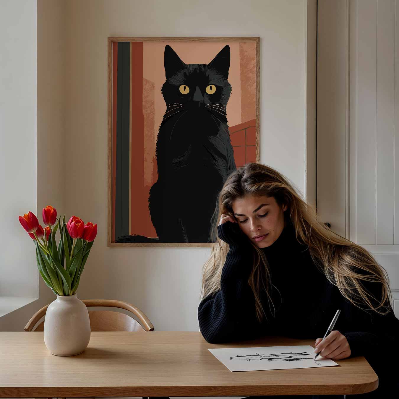 Mystieke Kattenposter-WallArtistic