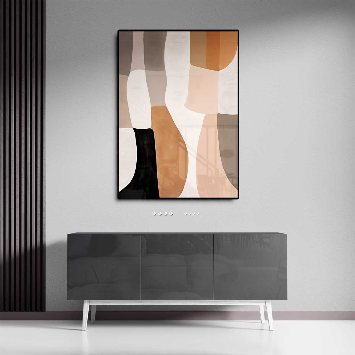 Aardse Abstractie Kunstwerk-canvas-dibond-plexiglas-wanddecoratie-WallArtistic