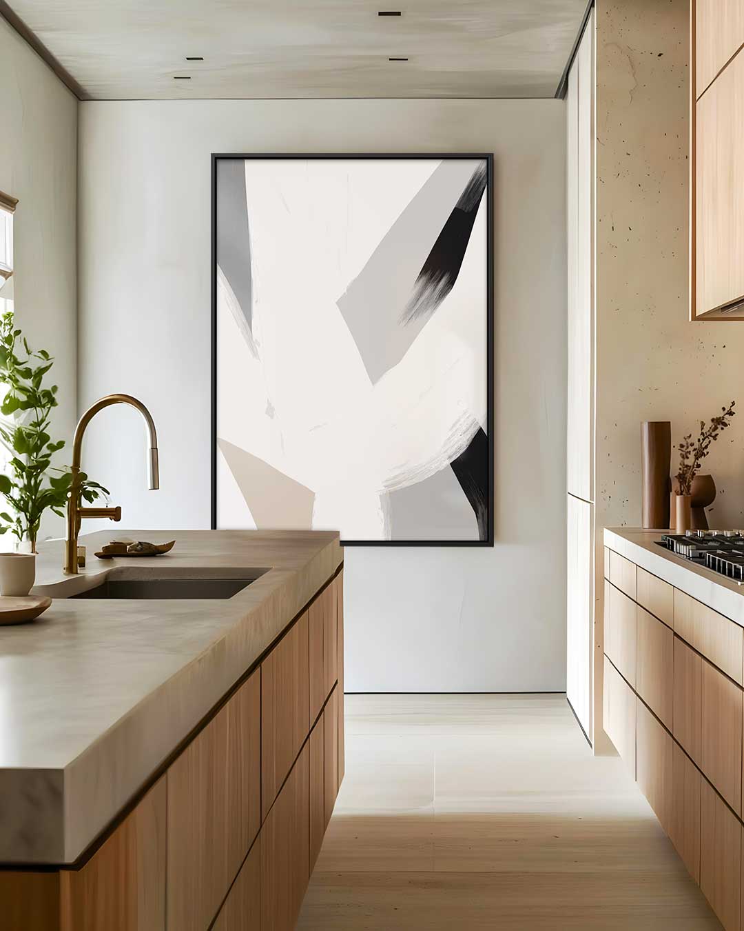 Elegante Abstractie Kunstwerk-canvas-dibond-plexiglas-wanddecoratie-WallArtistic