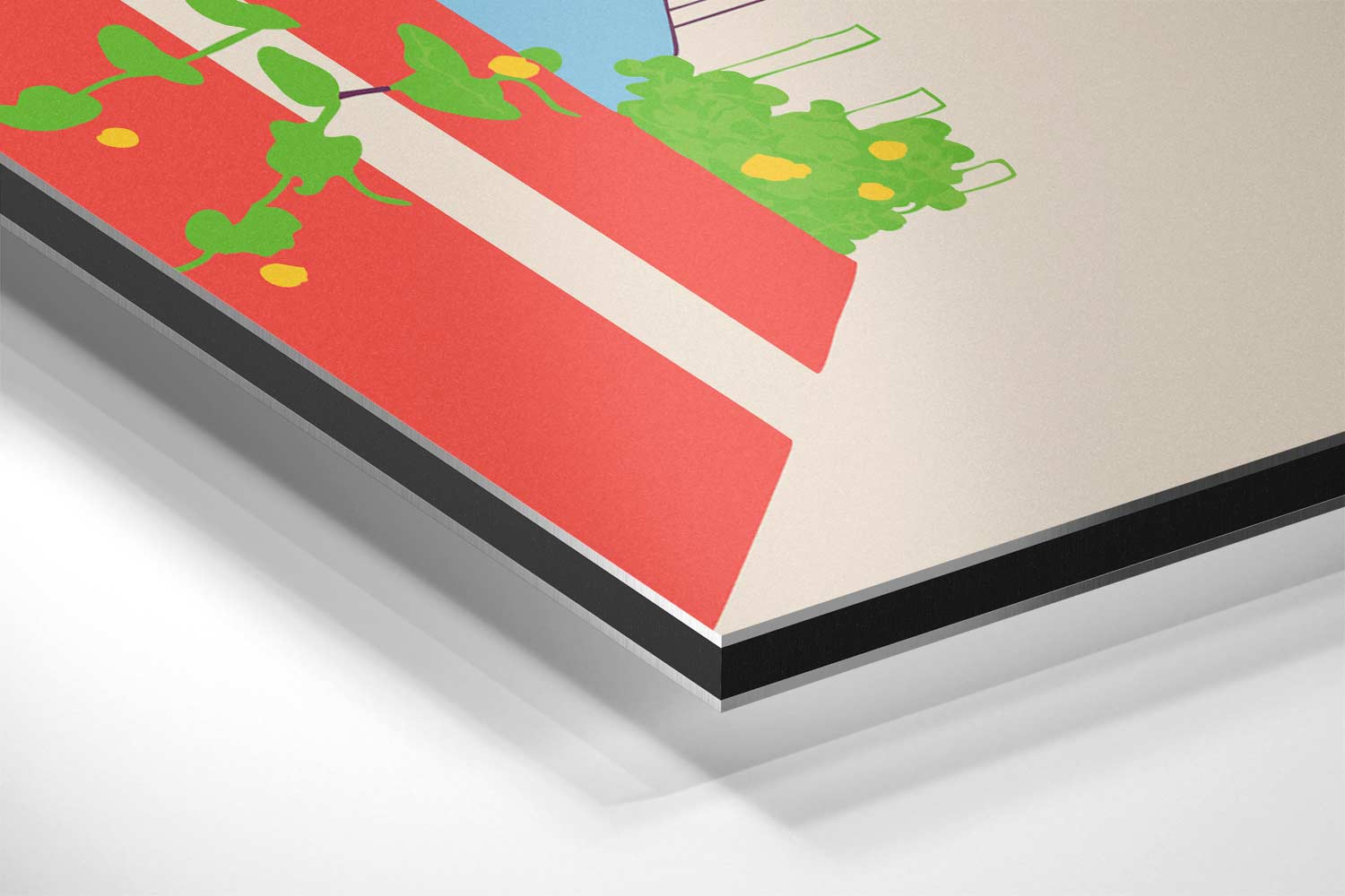 Kleurrijke Stadswandeling Kunstwerk-canvas-dibond-plexiglas-wanddecoratie-WallArtistic