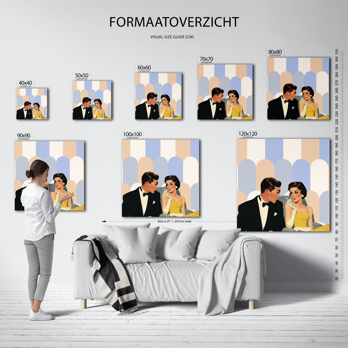 Stijlvol koppel in gesprek Poster