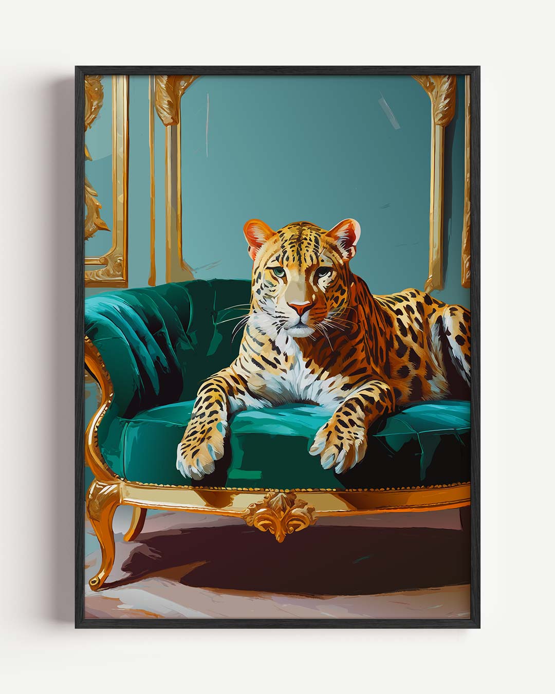 Luxe Leopard Lounge Poster-WallArtistic