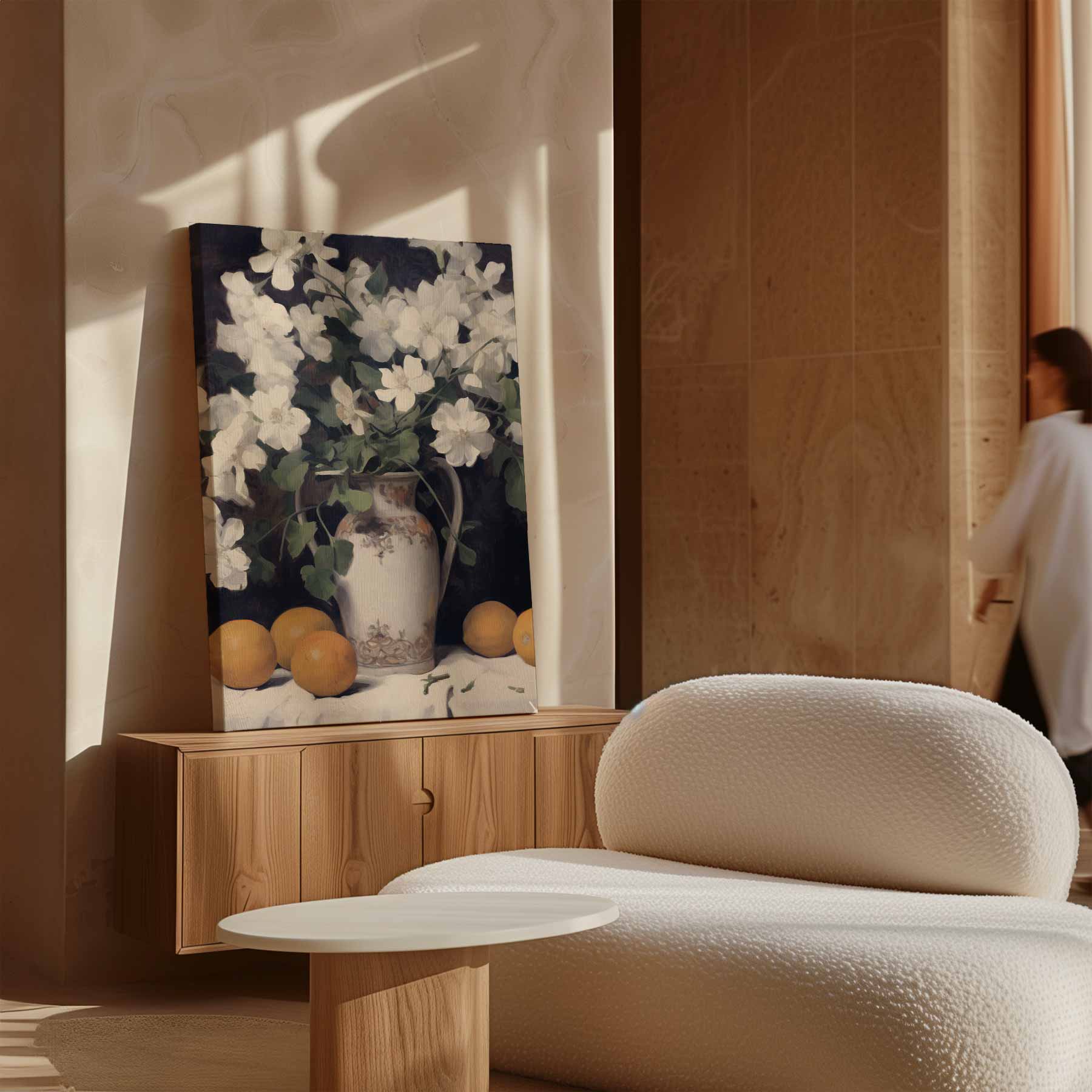 Frisse Bloemen en Citrus Kunstwerk-canvas-dibond-plexiglas-wanddecoratie-WallArtistic