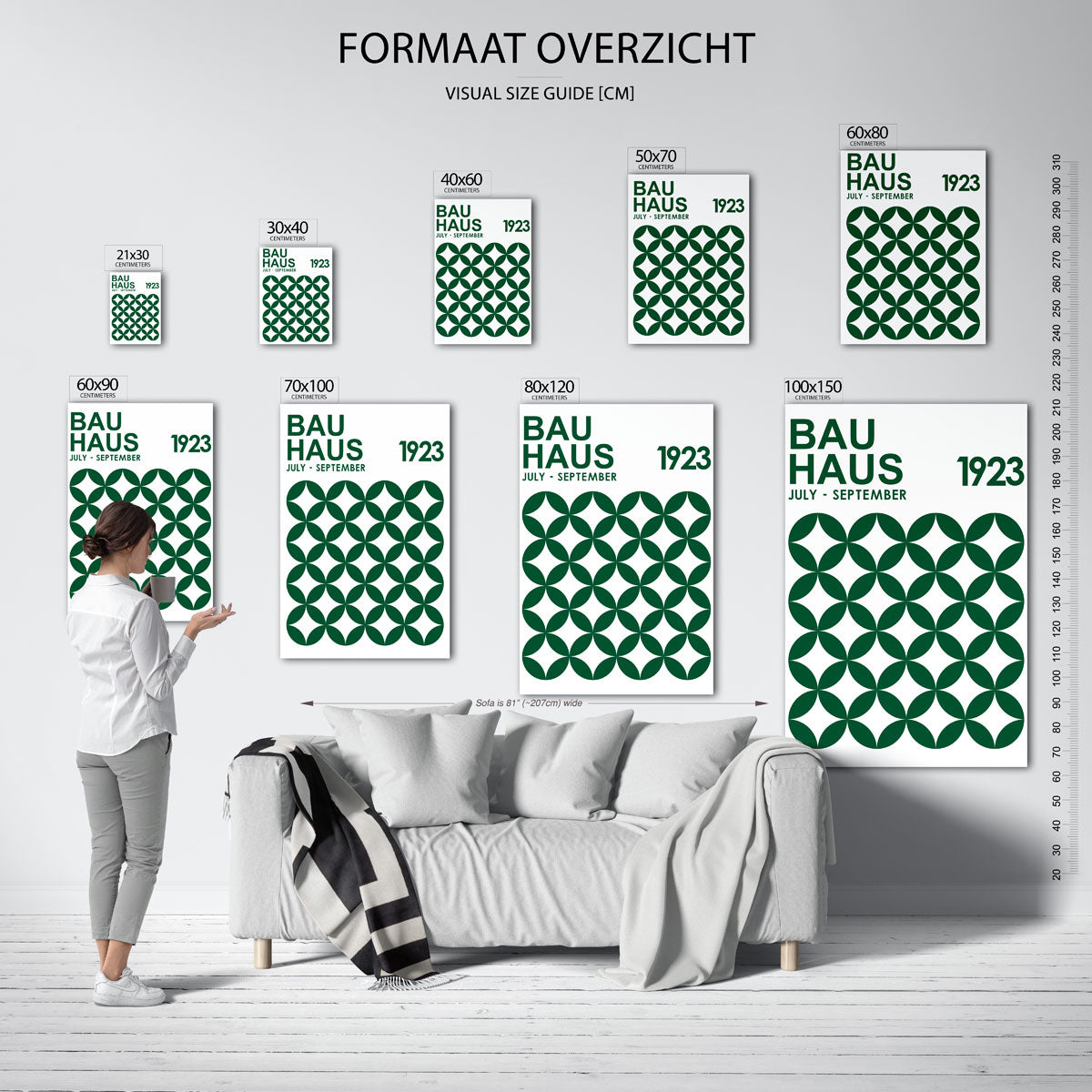 Cirkelpatroon en tekst Poster