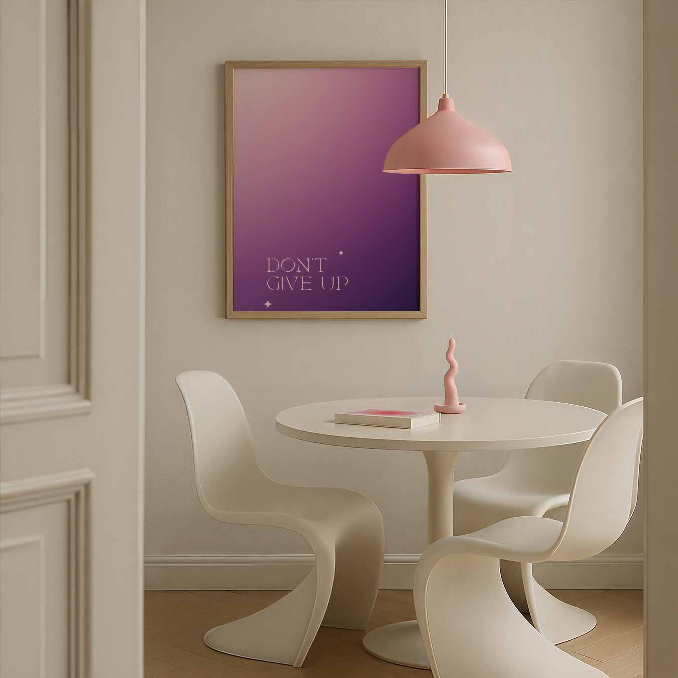 Inspirerende "Don't Give Up"-Poster-WallArtistic