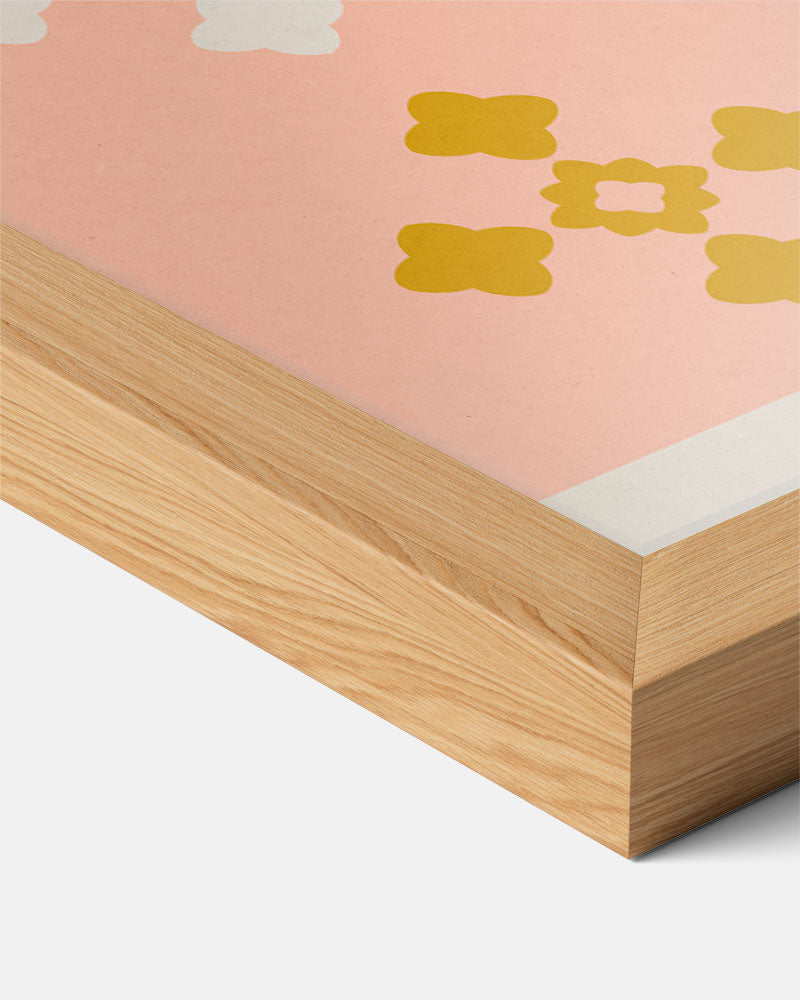 Retro Bloemenpatroon Poster-WallArtistic