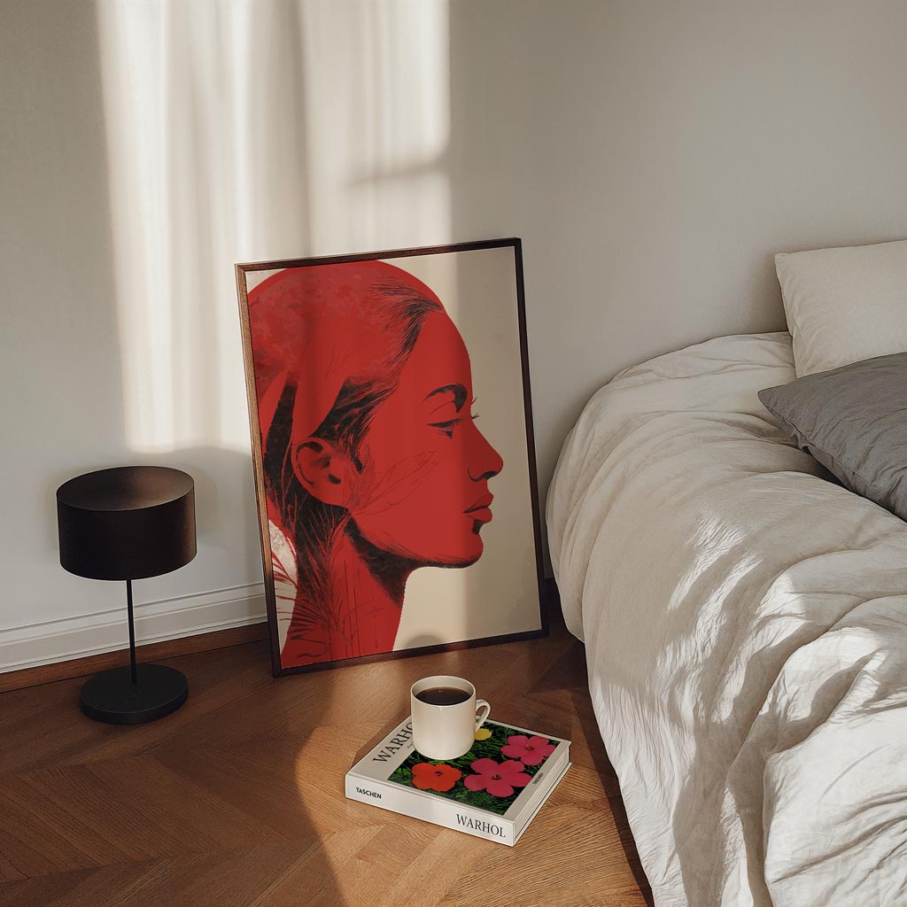 Elegante Rode Profielposter