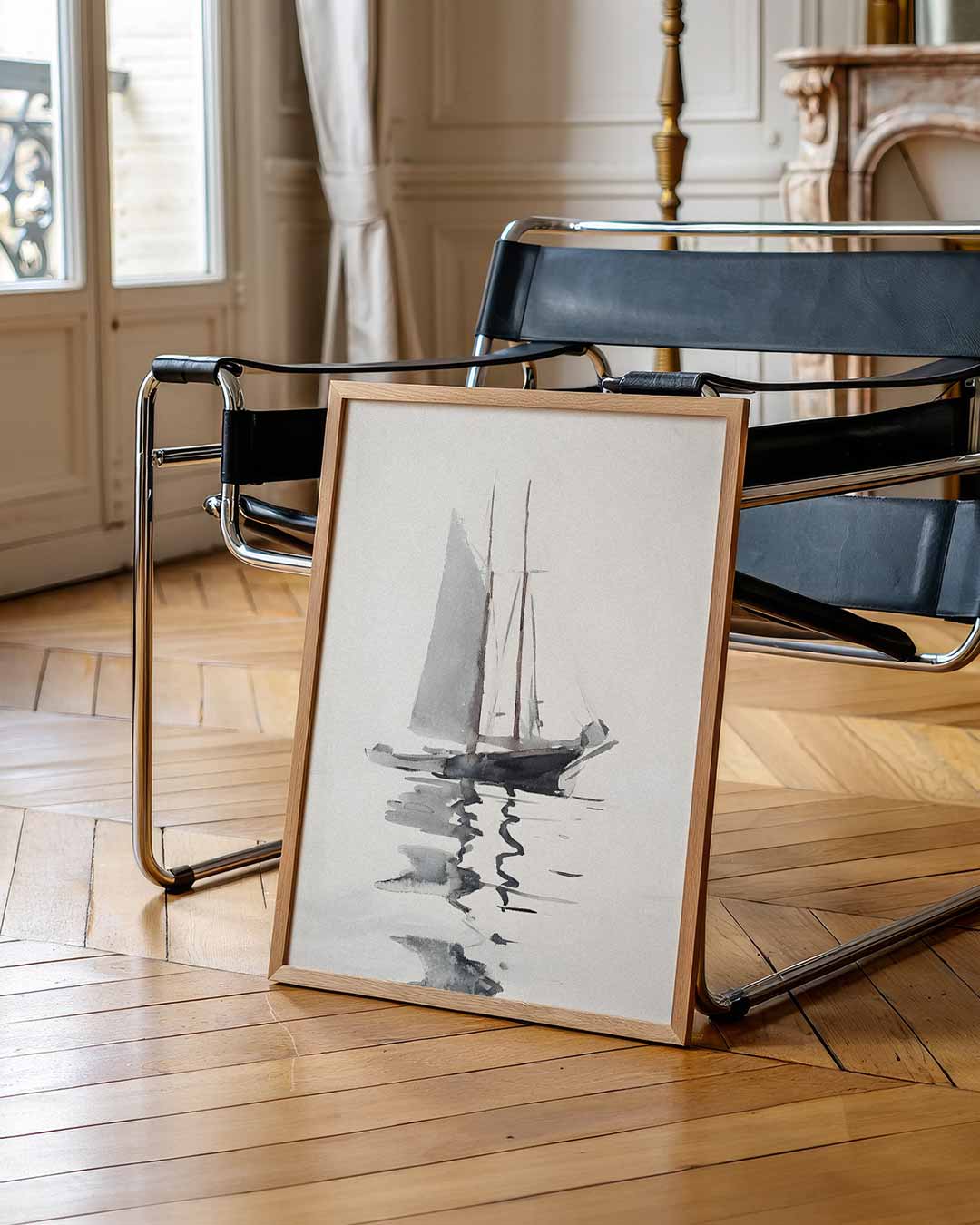 Zeilschip Silhouet Poster-WallArtistic