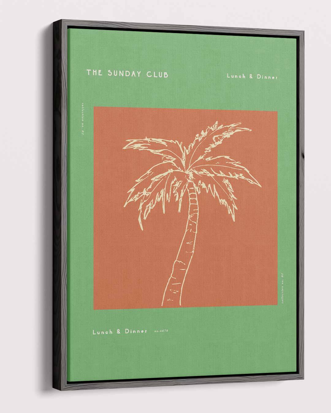 Tropische Vibes Palm Illustratie Kunstwerk-canvas-dibond-plexiglas-wanddecoratie-WallArtistic