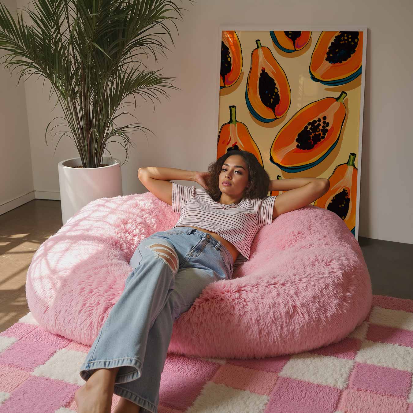 Tropische Papaja Paradijs Poster-WallArtistic