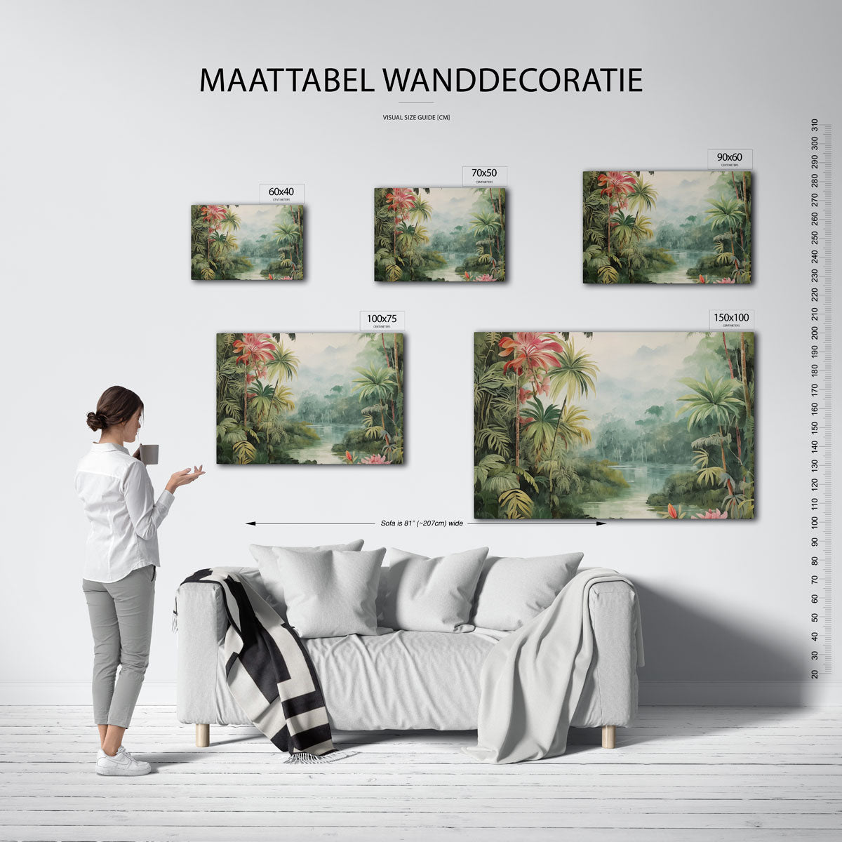 Tropisch landschap Kunstwerk