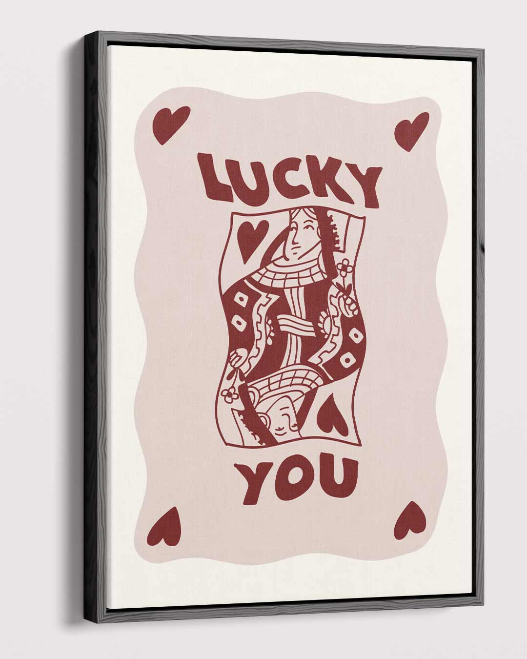 Lucky You Speelkaart Kunst Kunstwerk-canvas-dibond-plexiglas-wanddecoratie-WallArtistic
