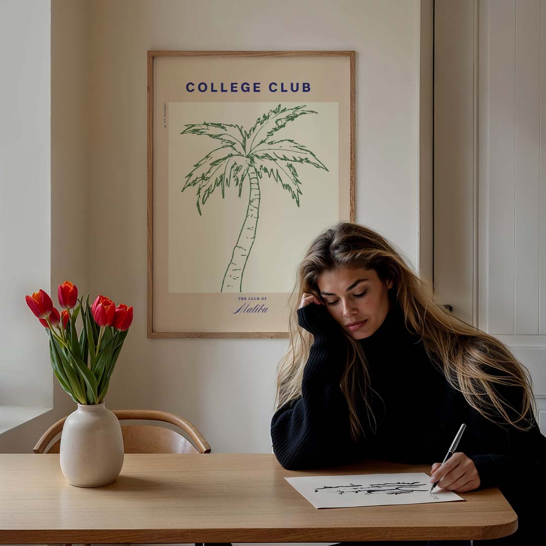 College Club Palmboom Poster-WallArtistic