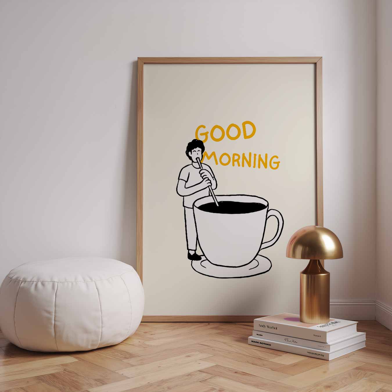 Good Morning Koffieposter-WallArtistic