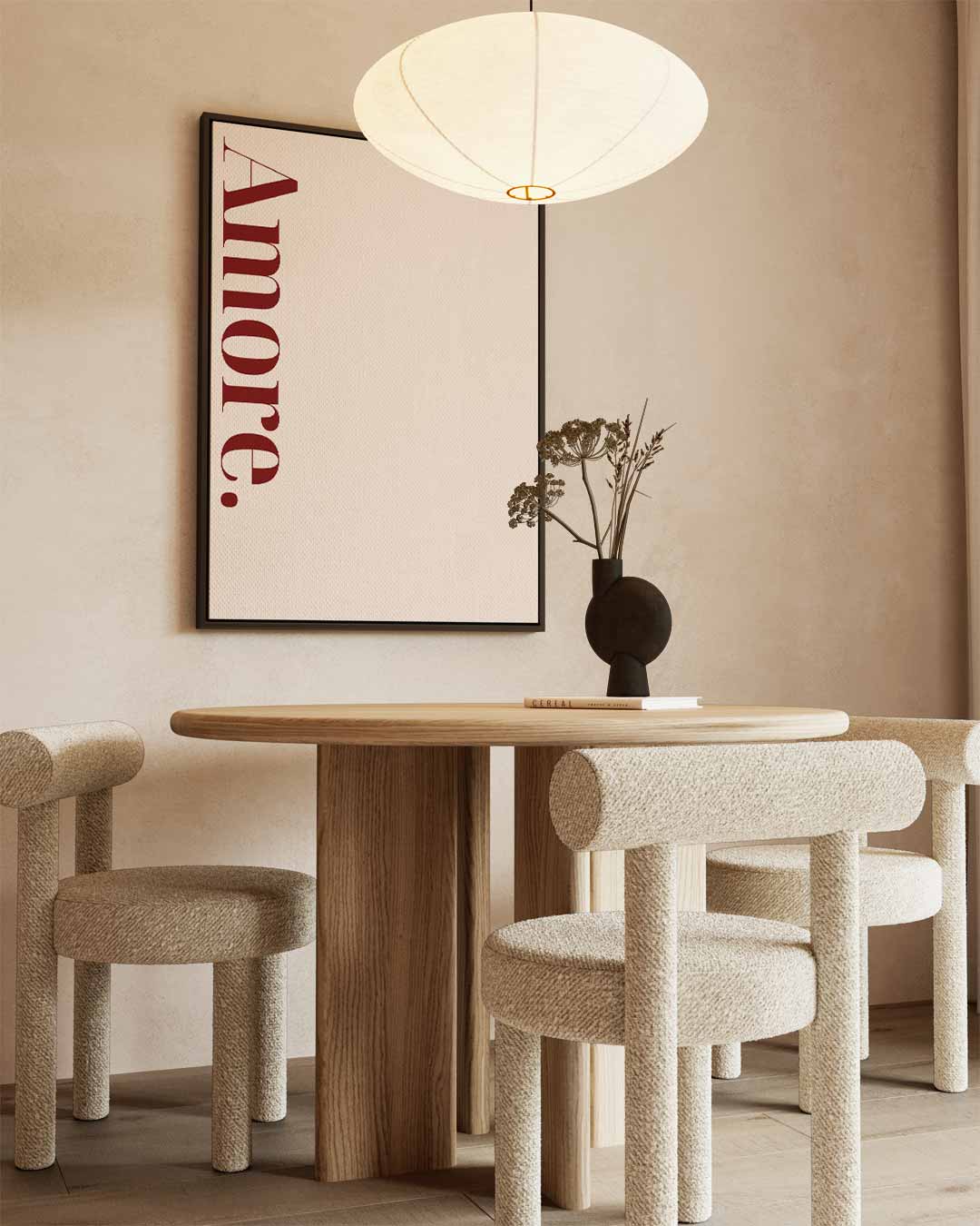 Tijdloze Amore Typografie Kunstwerk-canvas-dibond-plexiglas-wanddecoratie-WallArtistic