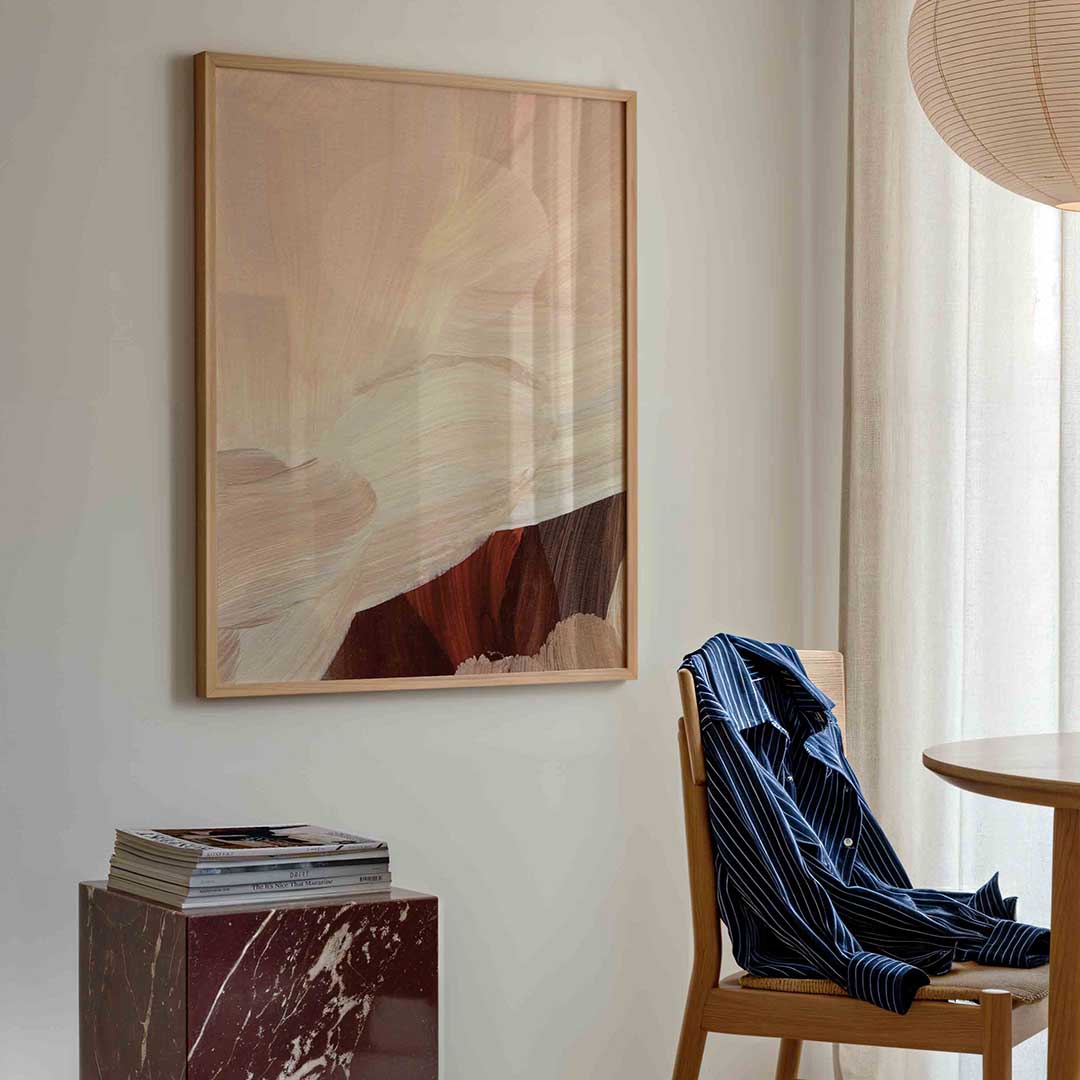 Abstracte penseelstreken Poster