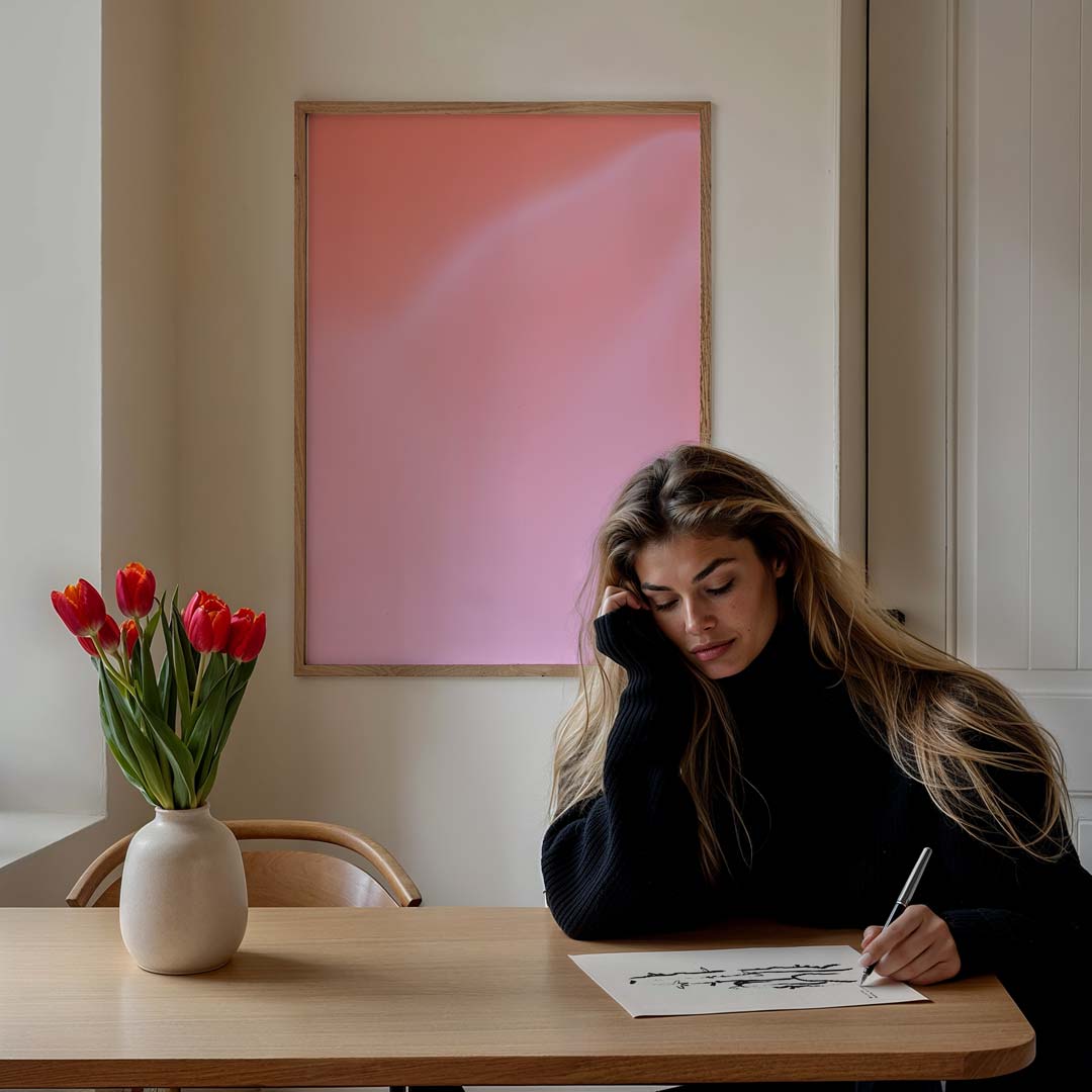 Zachte Roze Droom Poster-WallArtistic