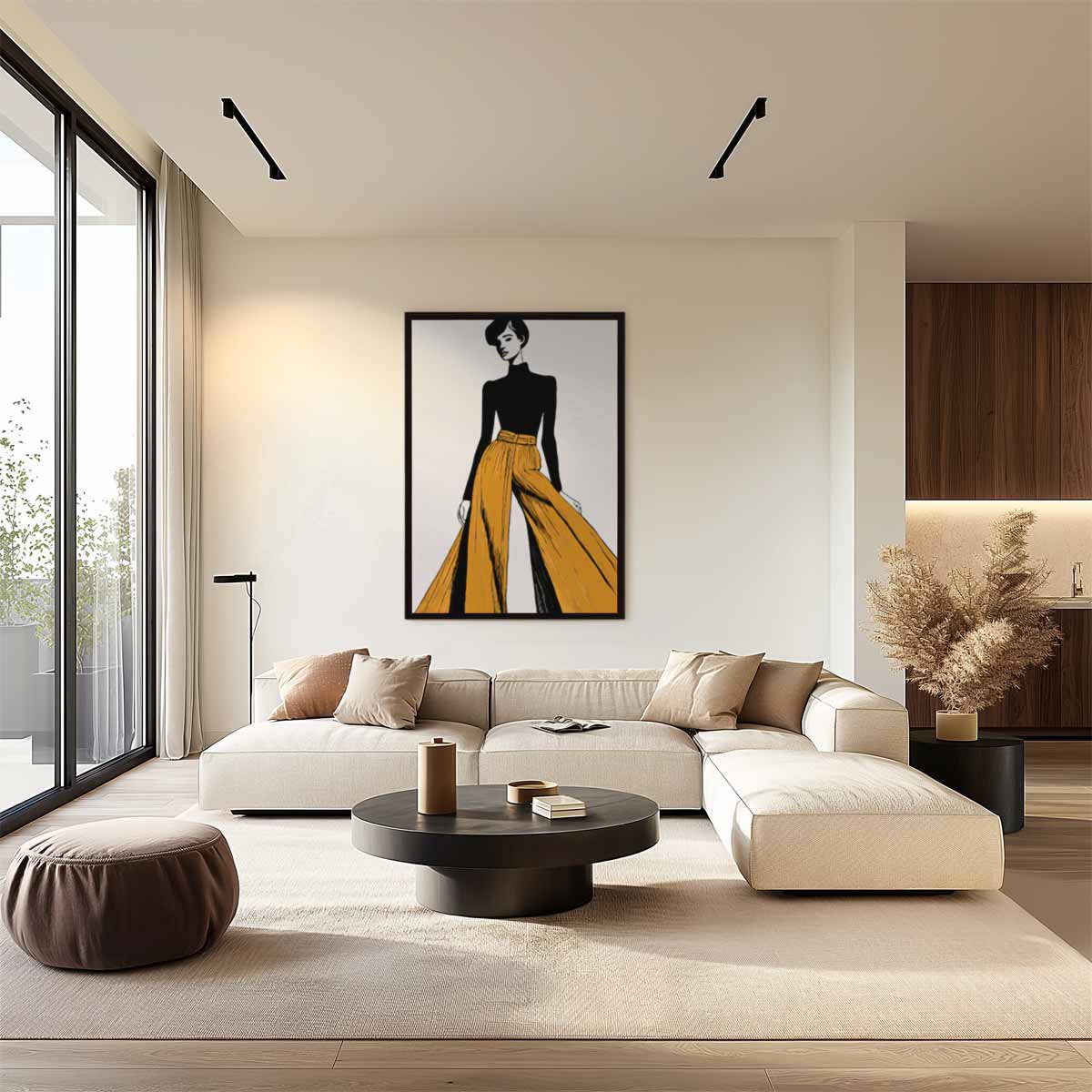 Moderne Mode-Illustratie Kunstwerk-canvas-dibond-plexiglas-wanddecoratie-WallArtistic