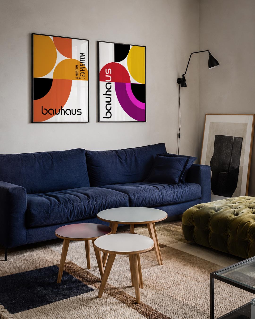 Kleurrijke cirkelcompositie Posterset