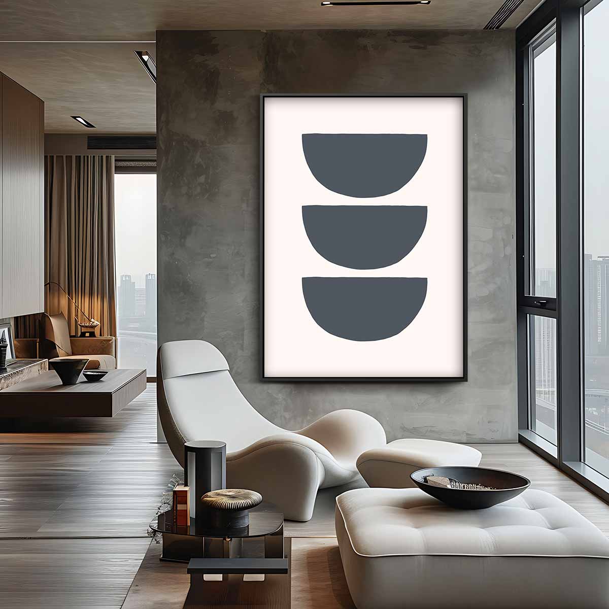 Minimalistisch Drie-Lagen Kunstwerk Kunstwerk-canvas-dibond-plexiglas-wanddecoratie-WallArtistic