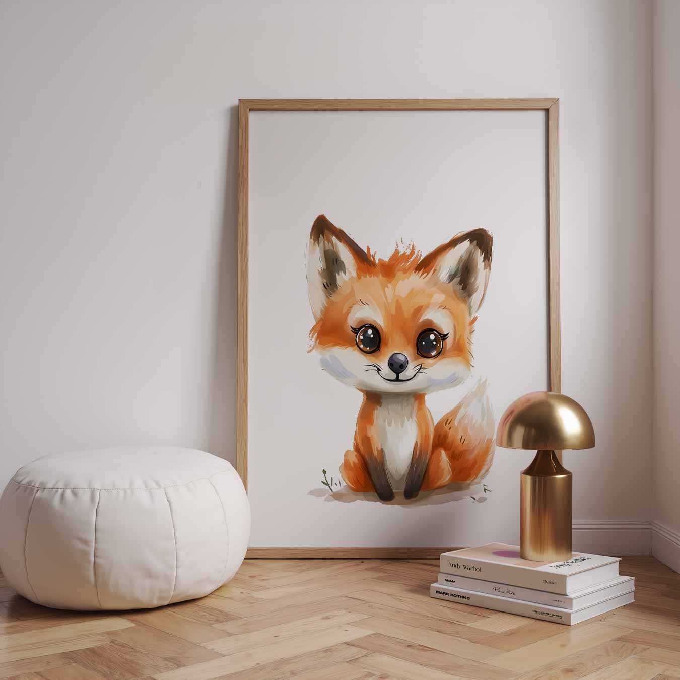 Schattige Vos Illustratie Poster-WallArtistic