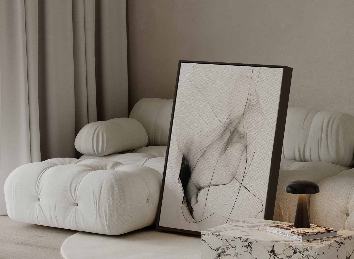 Poëtische Lijnen Kunstwerk-canvas-dibond-plexiglas-wanddecoratie-WallArtistic
